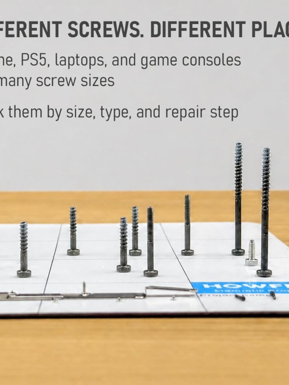 Magnetic Project Mat and Screw Organizer Pad for Electronics Repair, Small Parts - Picture 5 of 7